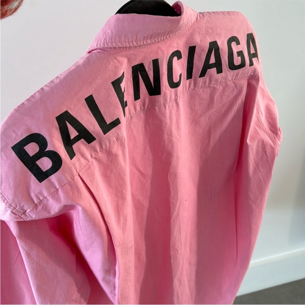 Authentic Balenciaga Pink Oversized Shirt